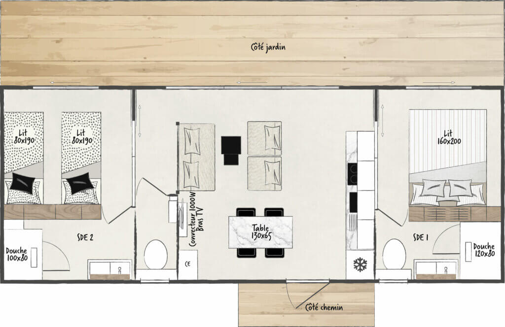 Mobil-home O’HARA KEY WEST – 2 CHAMBRES - 7